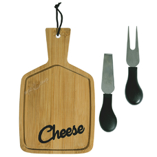 Набор для сыра "Cheese" (доска бамбук + 2 ножа)
